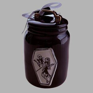 Rae Dunn Nightmare Before Christmas Black This Is Halloween Jar with Lid NWT